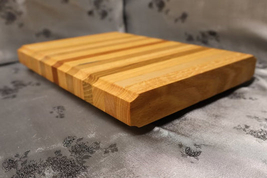 White Oak and American Cherry Crowned Cutting Board