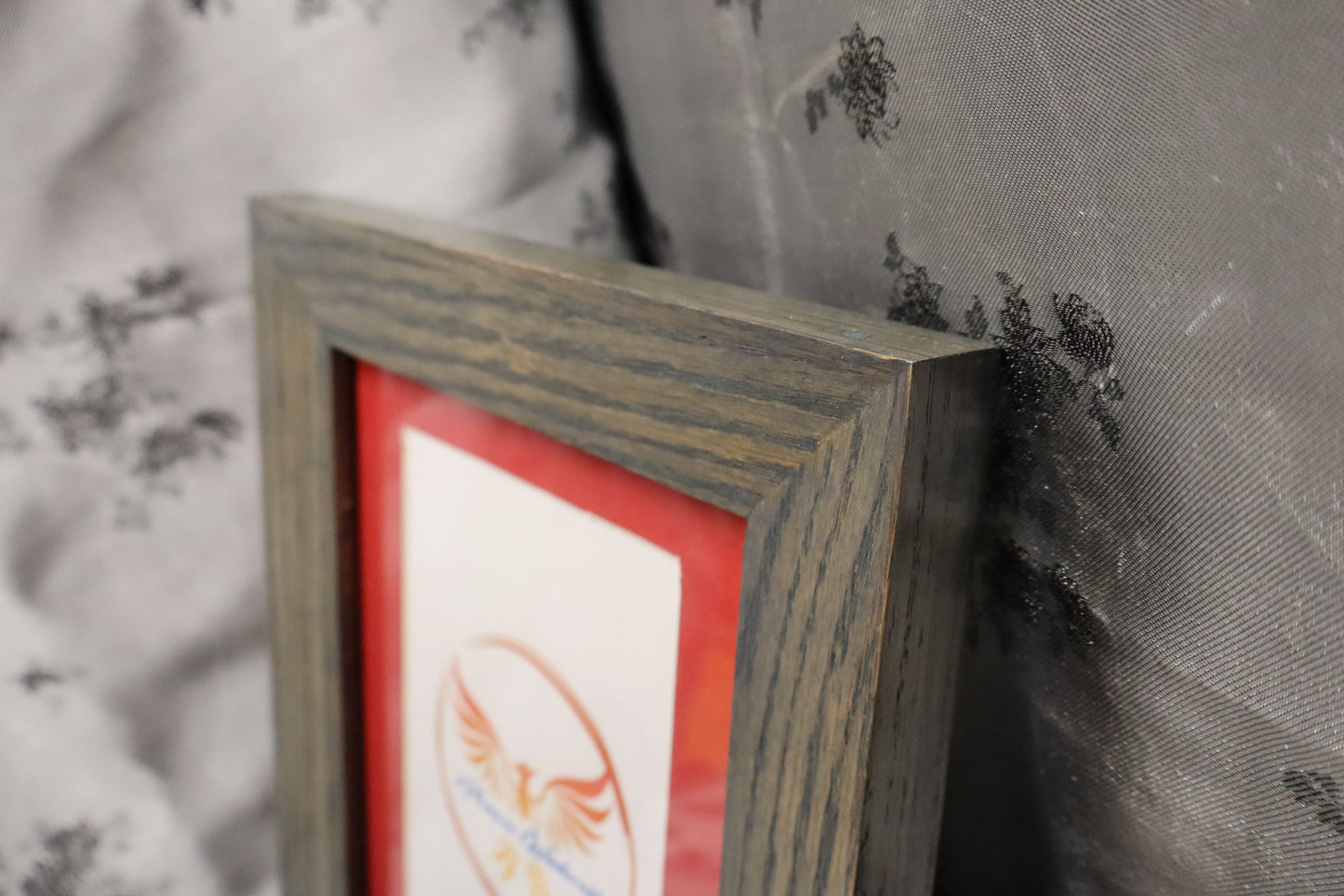 7x9 Red Oak Picture Frame with 5x7 Red Mat (#23)