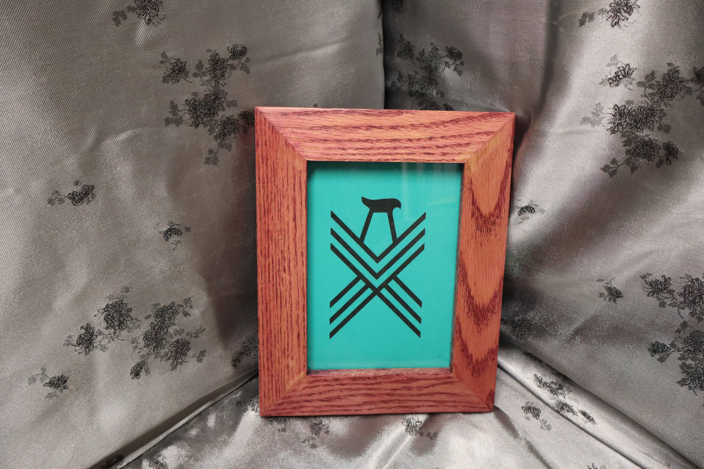 5x7 Red Oak Picture Frame with Cherry Stain (#33)