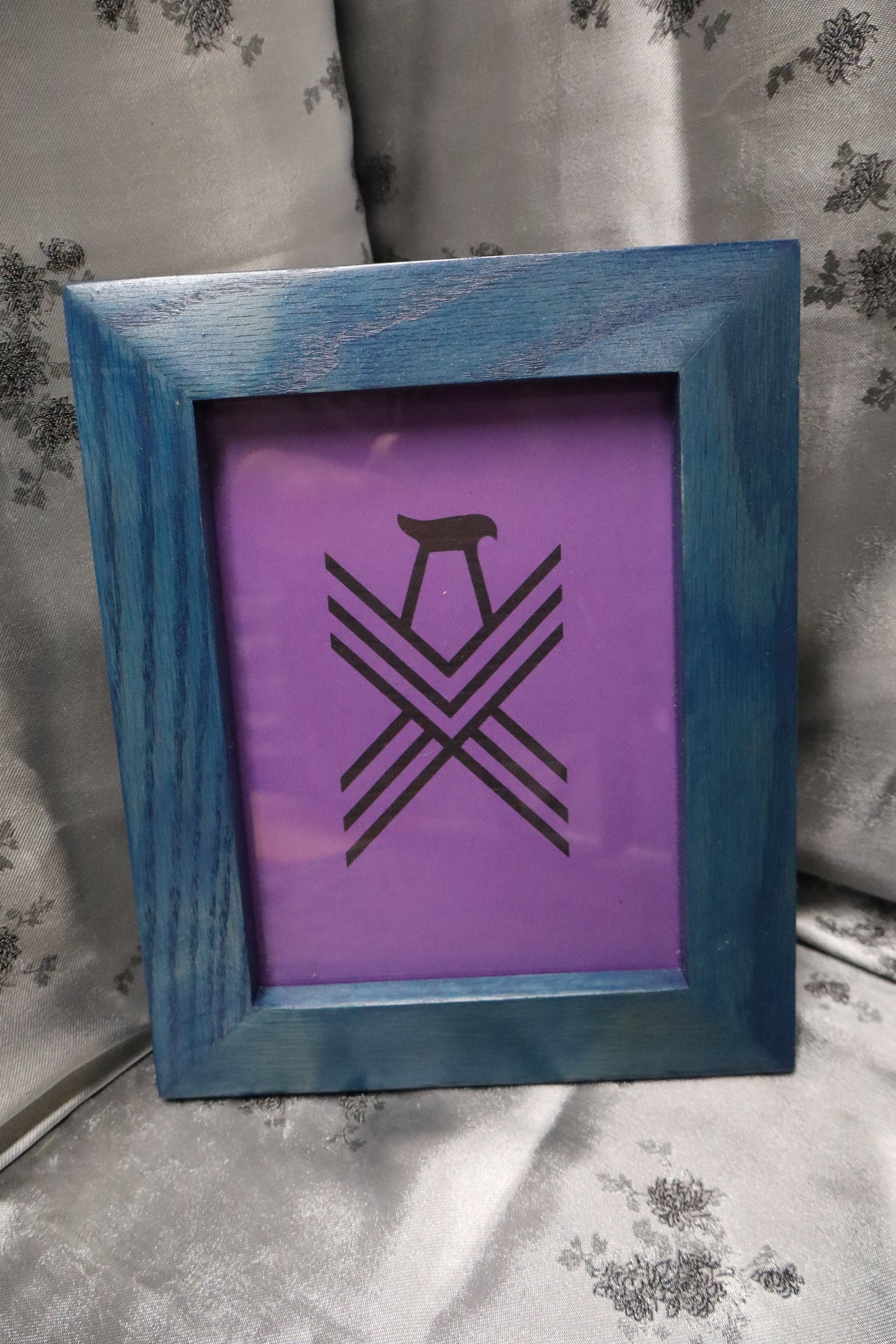6x8 Marine Blue Oak Picture Frame (#38)
