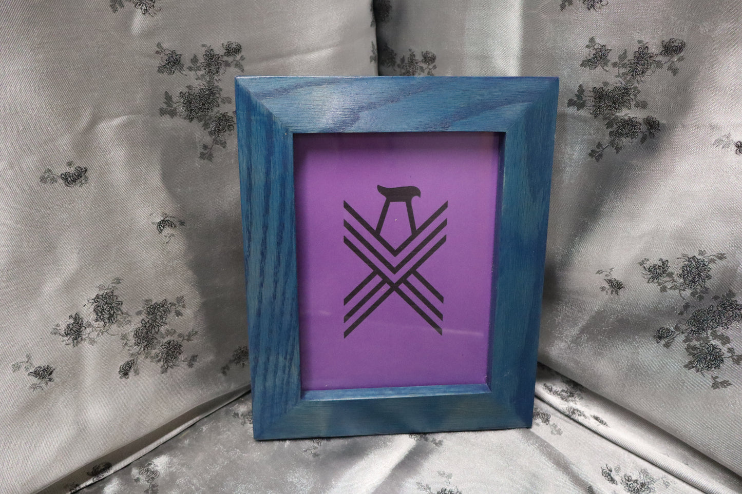 6x8 Marine Blue Oak Picture Frame (#38)