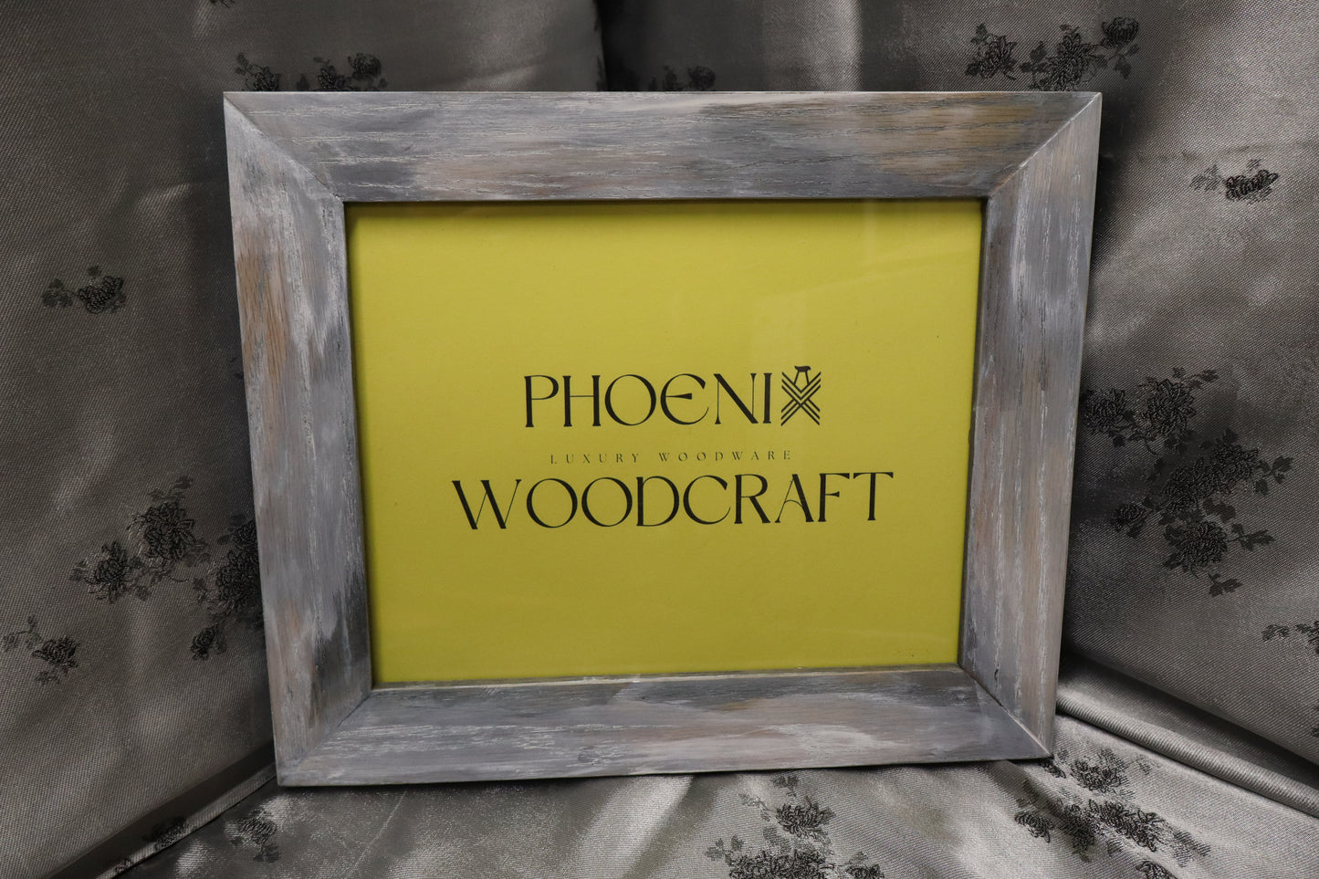 8x10 Distressed White and Gray Picture Frame (#43)