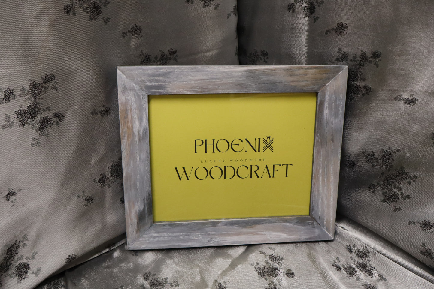 8x10 Distressed White and Gray Picture Frame (#43)