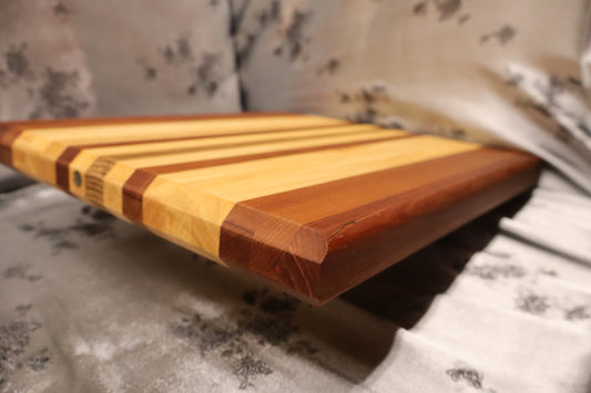 Large Cherry, Maple and White Oak Cutting Board (#112)