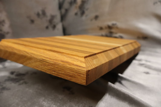 Maple, Red and White Oak Cutting Board with Chamfered Edge (#119)