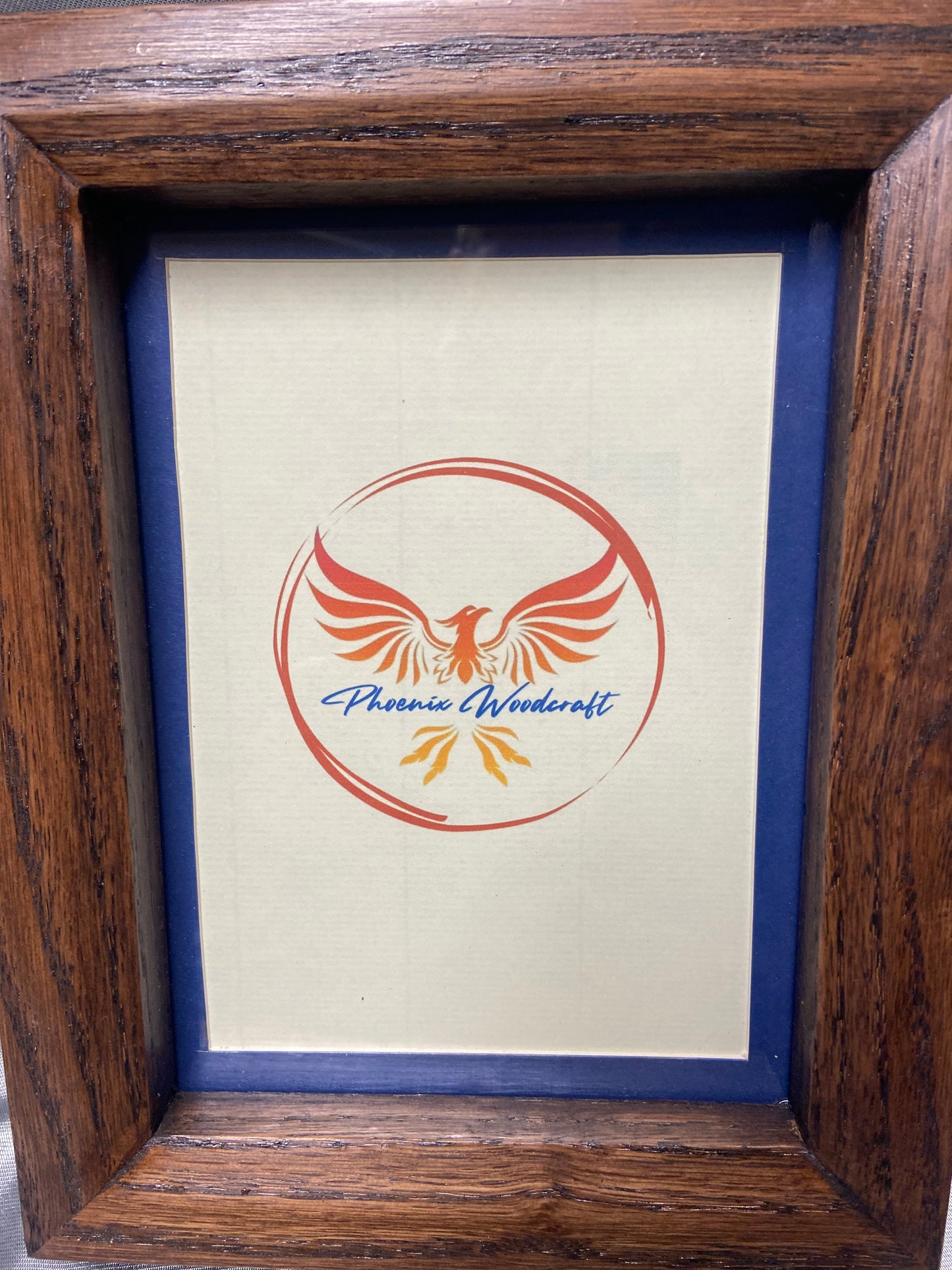 5x7 Red Oak Picture Frame with Dark Bourbon Stain (#17)