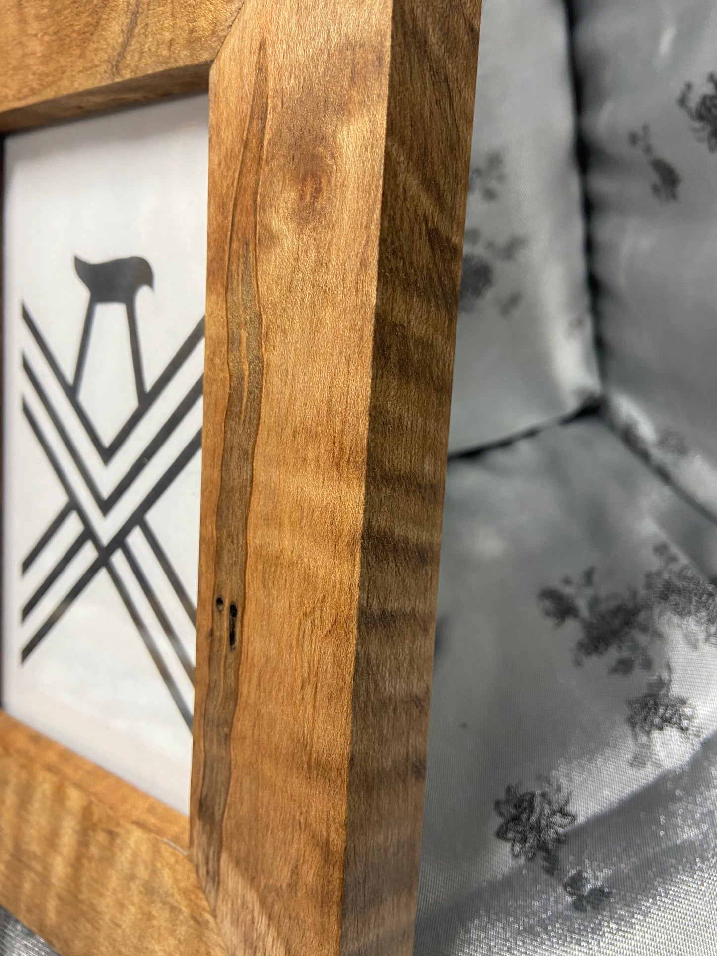 4x6 Picture Frame #13 - Wormy Maple with Walnut Danish Oil