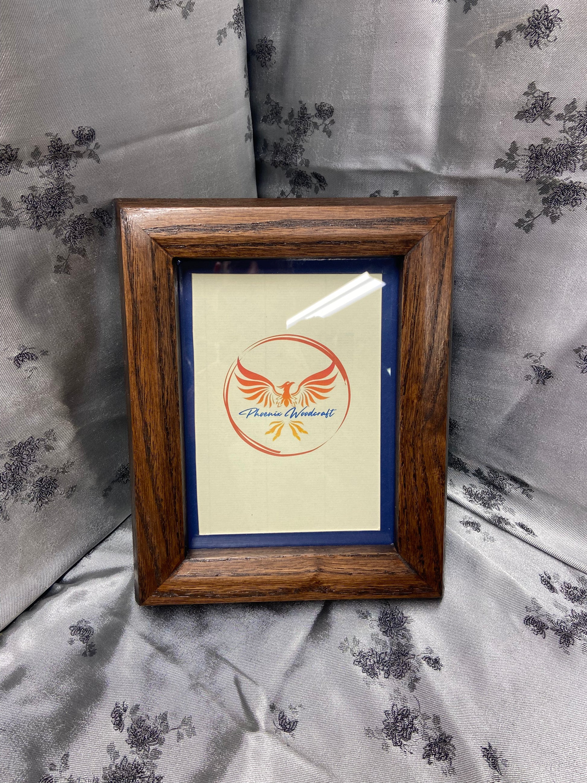 Red Oak Picture Frame with Dark Bourbon Stain