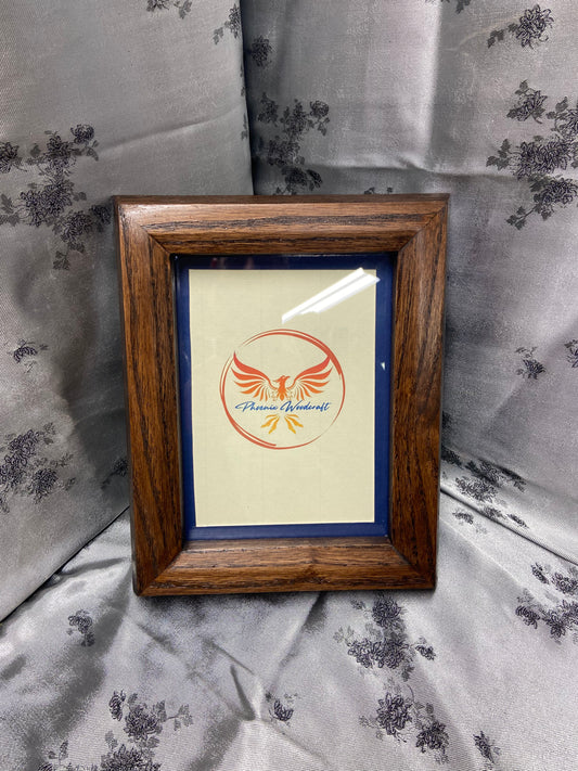 Red Oak Picture Frame with Dark Bourbon Stain