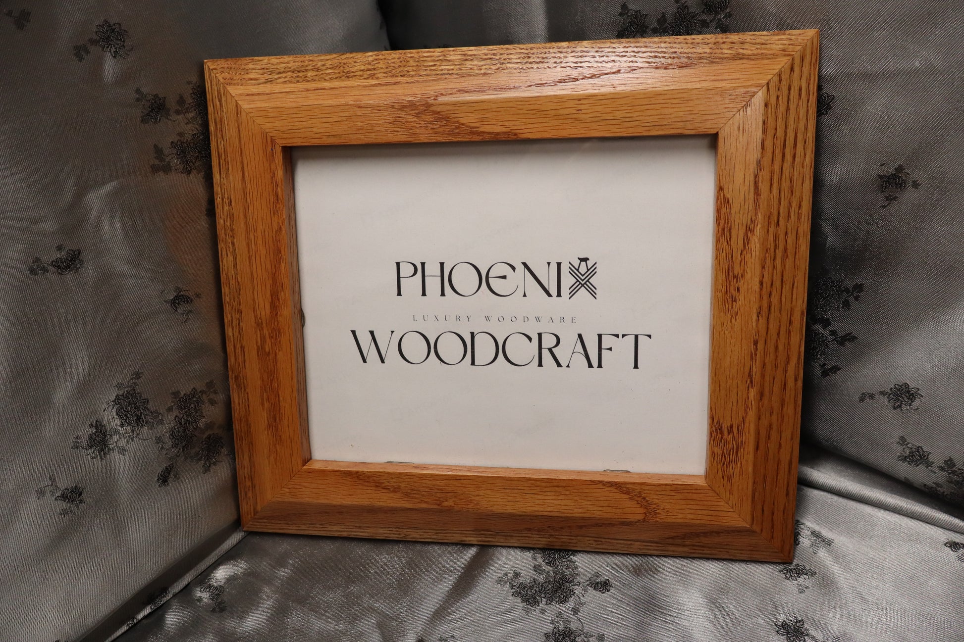 8x10 Red Oak Picture Frame with Chestnut Stain