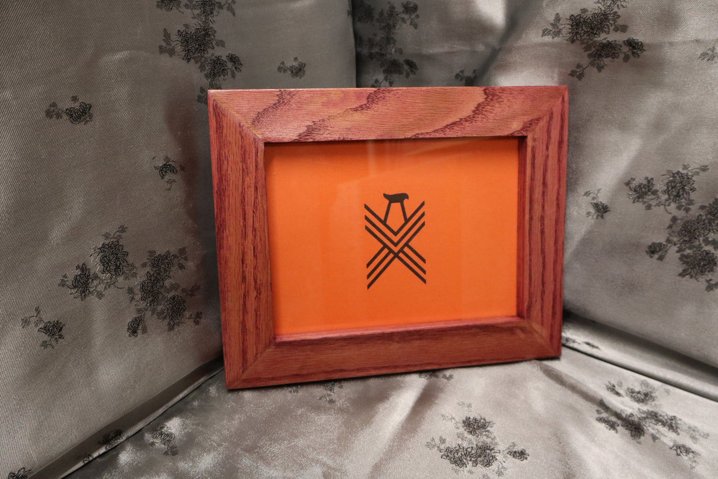 6x8 Red Oak Picture Frame with Cherry Stain