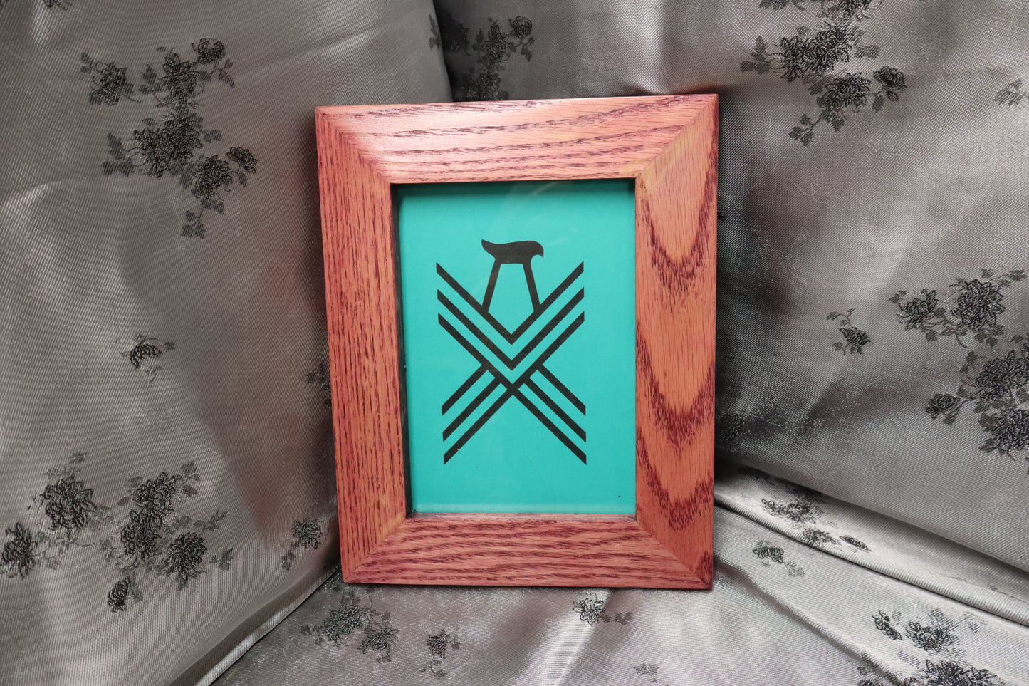 5x7 Red Oak Picture Frame with Cherry Stain