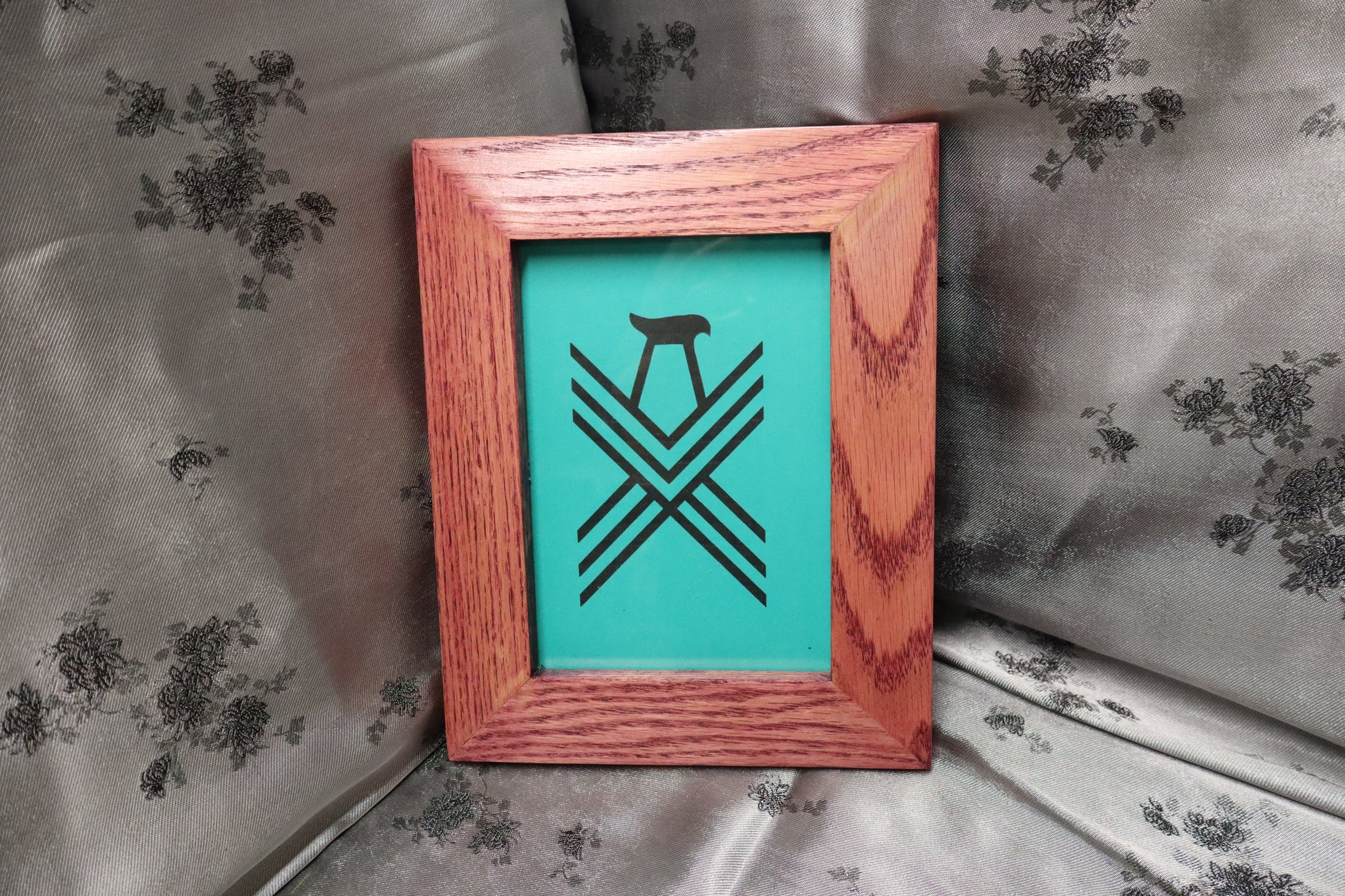 5x7 Red Oak Picture Frame with Cherry Stain