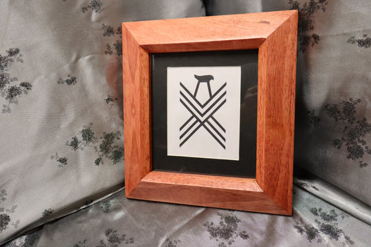 7x8 Maple Picture Frame with Red stain and 5x6 mat (#27)