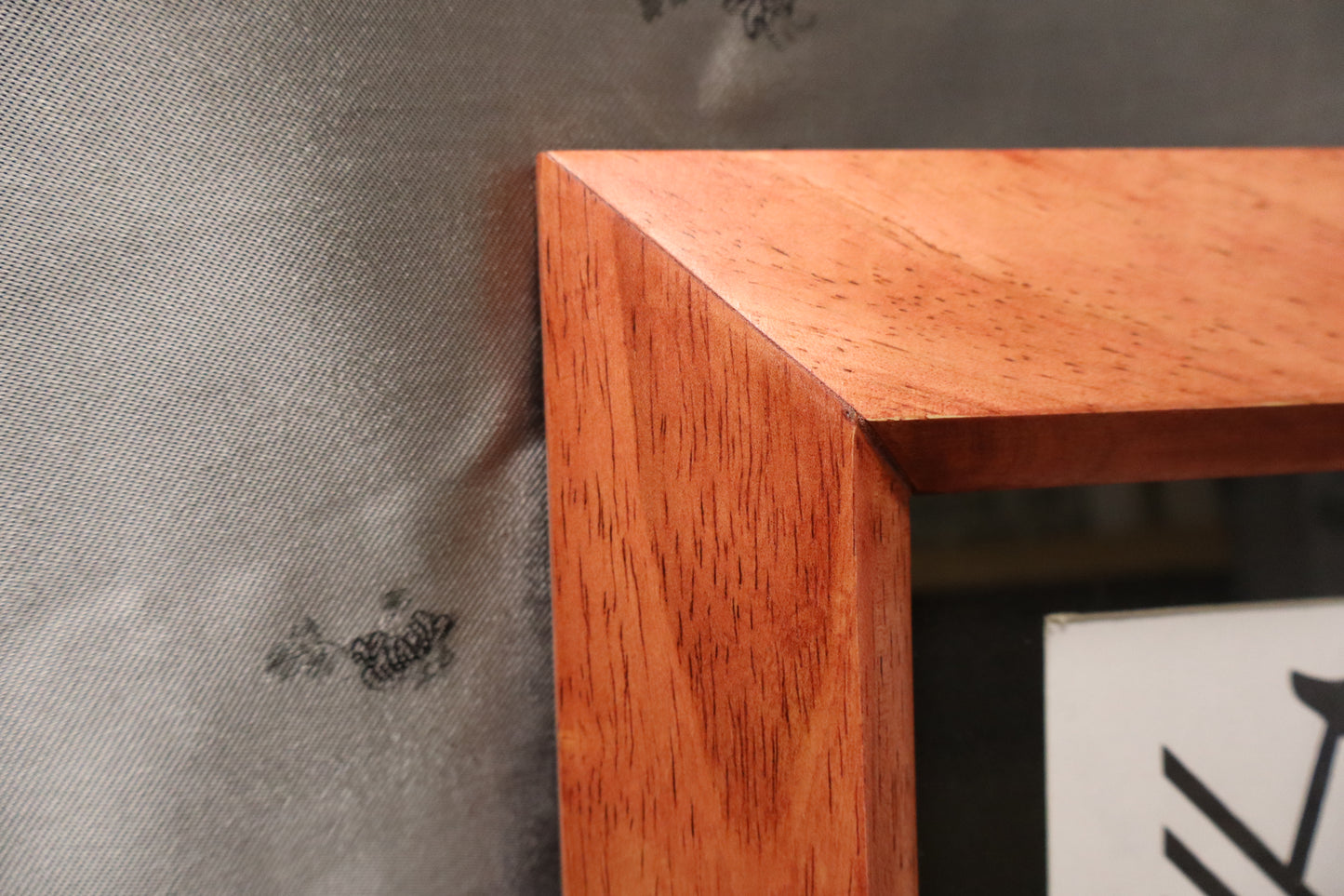 7x8 Maple Picture Frame with Red stain and 5x6 mat (#27)