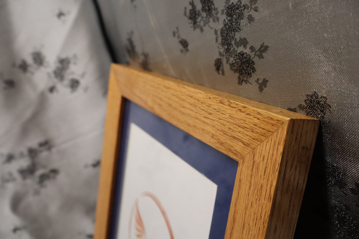 12x10 Red Oak Picture Frame with Walnut Stain and 8x10 Mat (#29)