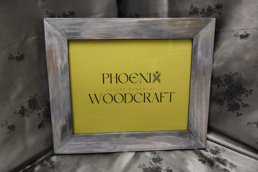 8x10 Distressed White and Gray Picture Frame (#43)