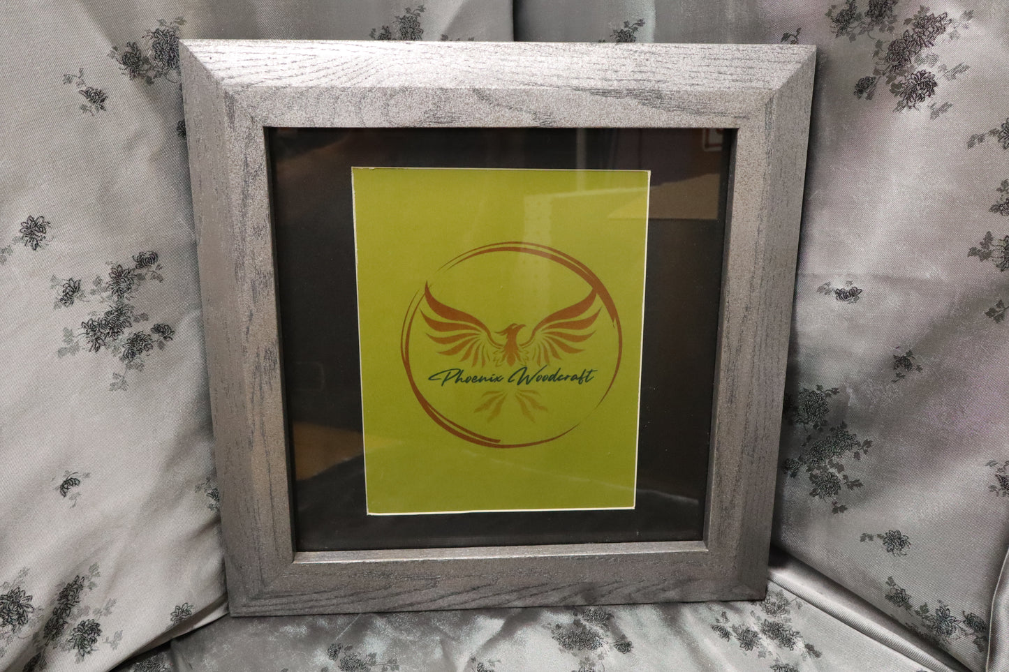 12x12 Large Square Silver Picture Frame with 8x10 Mat (#44)