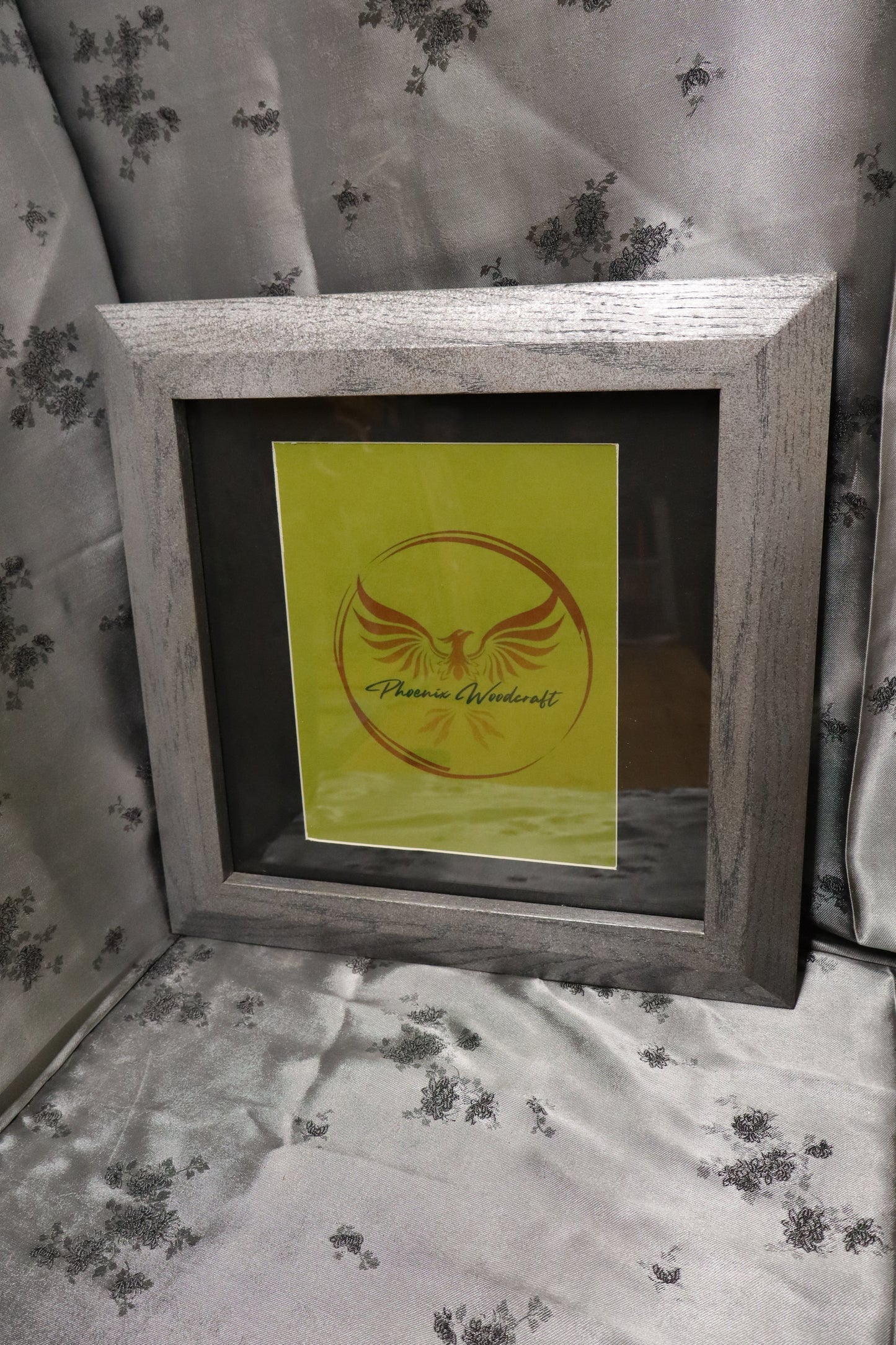 12x12 Large Square Silver Picture Frame with 8x10 Mat (#44)