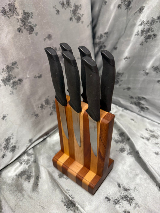 Knife Block #11 - Brazilian Cherry and Maple