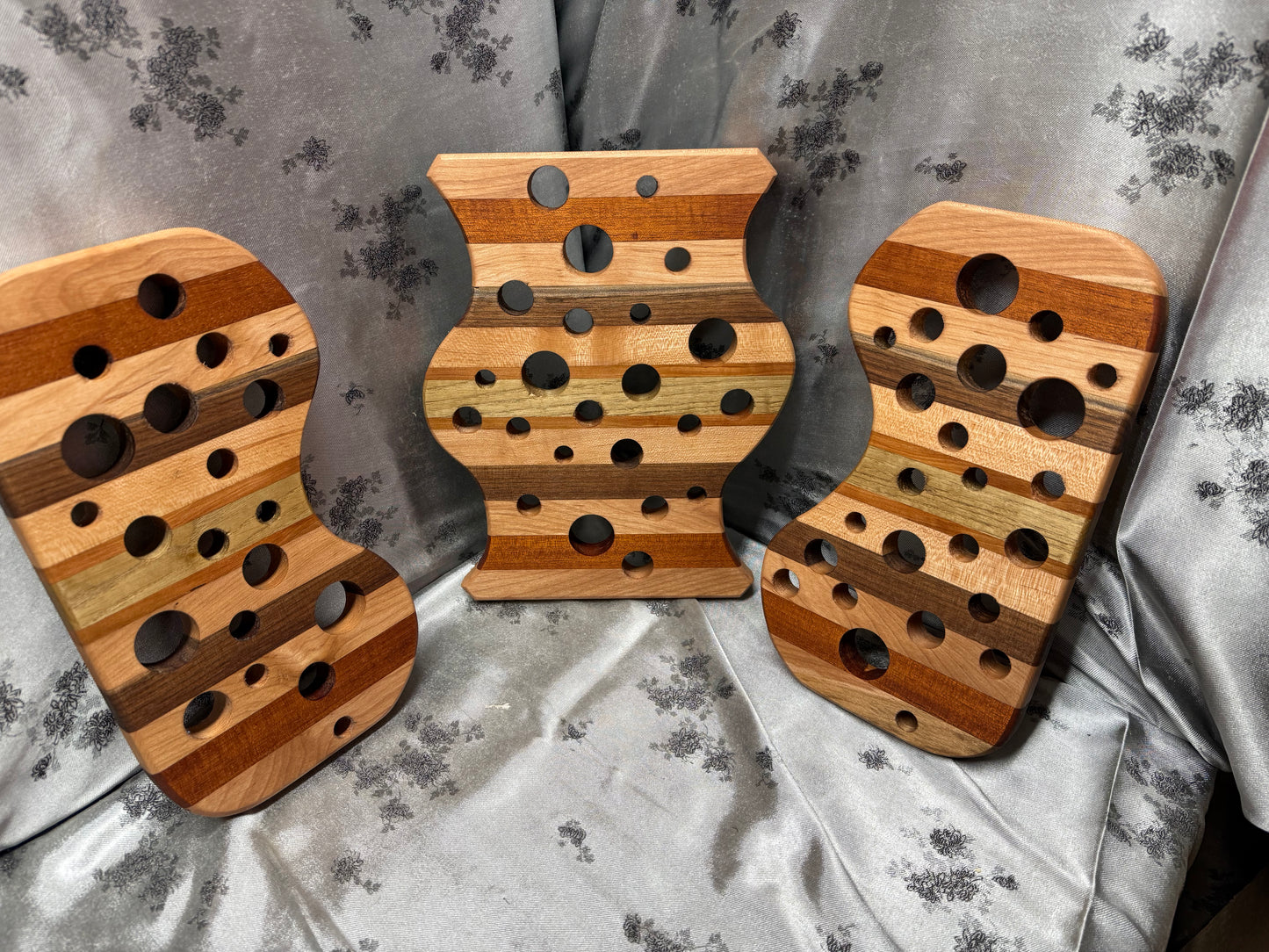 Trivet Set #14A,B,C - Maple, Walnut, American Cherry and Poplar