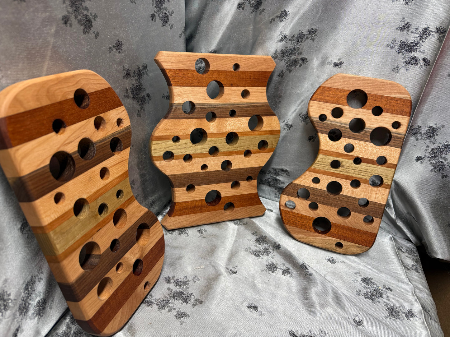 Trivet Set #14A,B,C - Maple, Walnut, American Cherry and Poplar