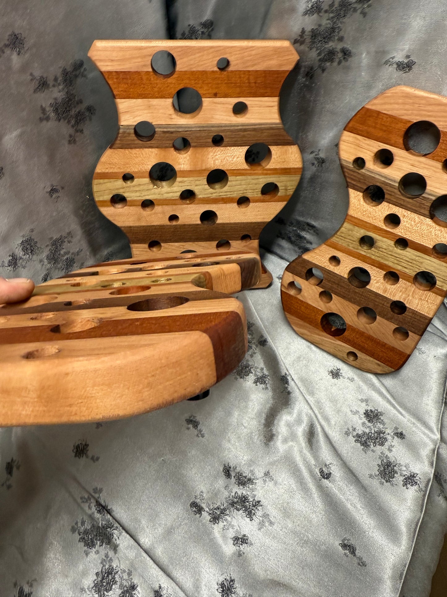 Trivet Set #14A,B,C - Maple, Walnut, American Cherry and Poplar