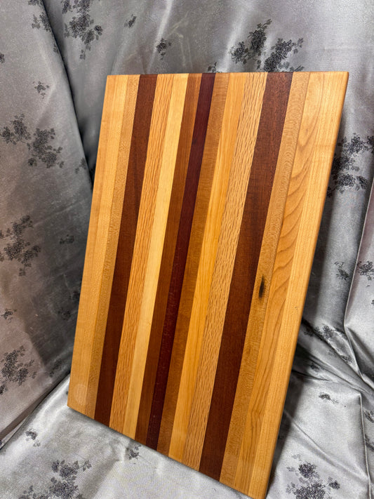 Board #144 - Large - Red Meranti, Maple, American Cherry, Red Oak and African Mahogany