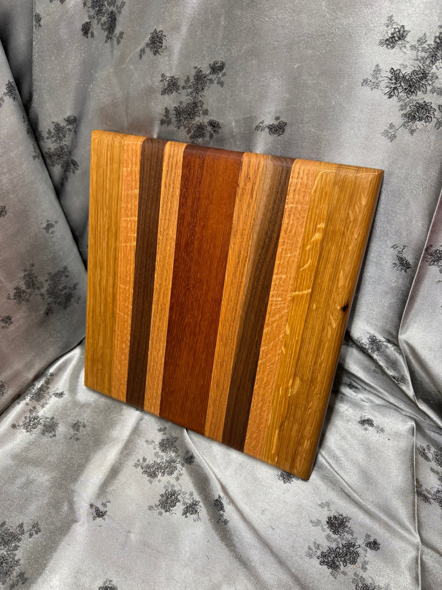 Board #154 - Medium - Red Oak, Walnut and African Mahogany
