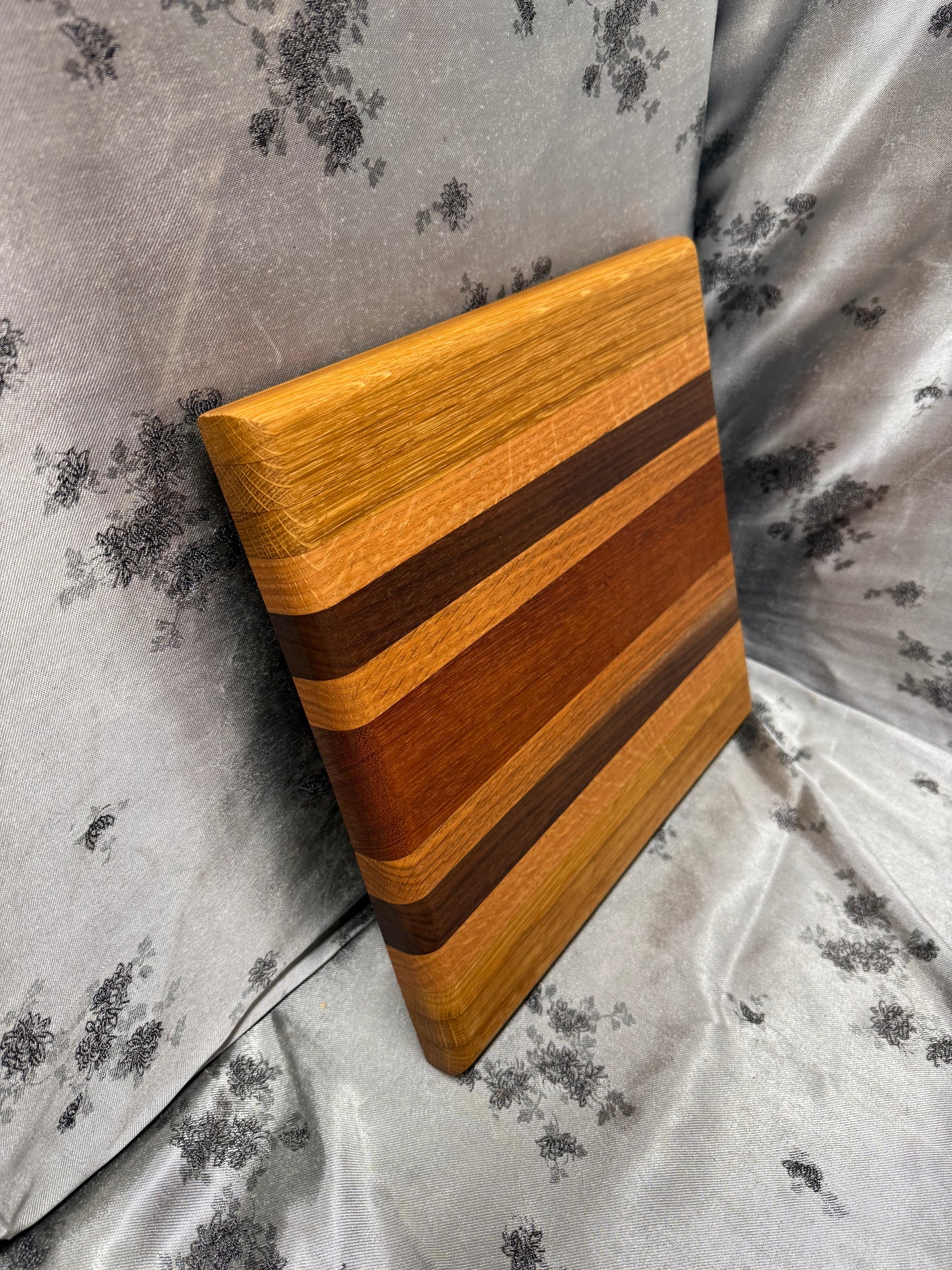 Board #154 - Medium - Red Oak, Walnut and African Mahogany