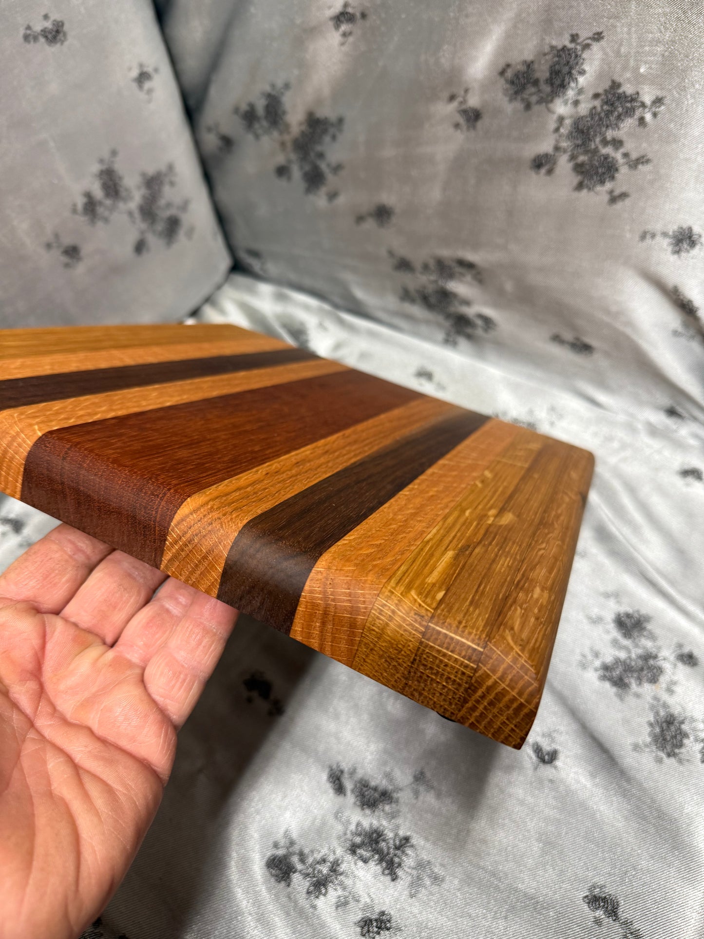 Board #154 - Medium - Red Oak, Walnut and African Mahogany
