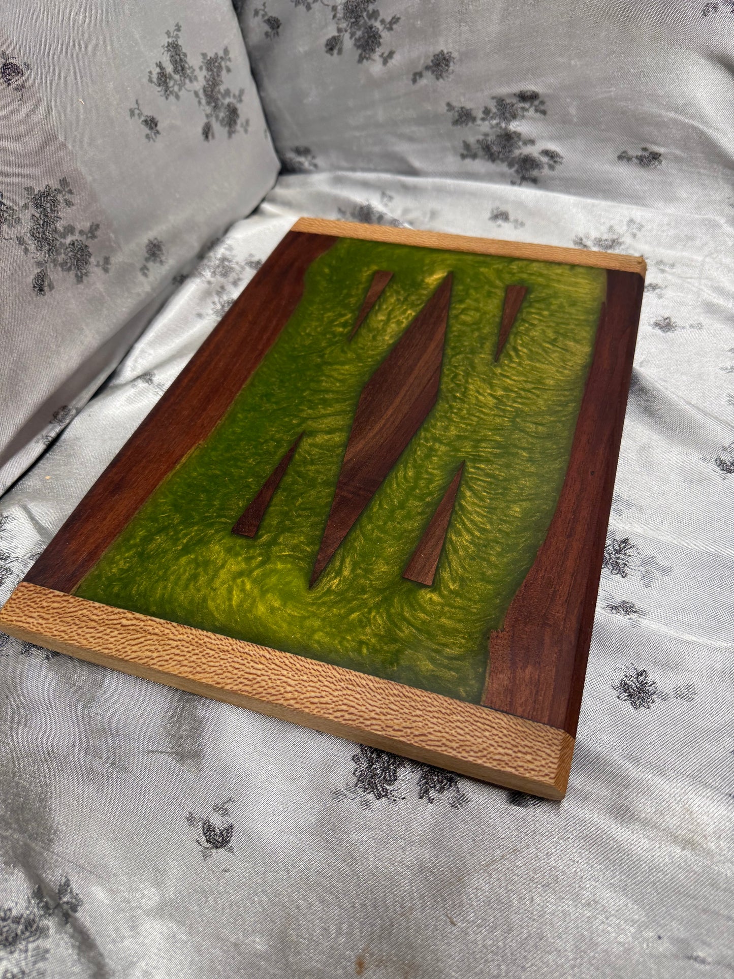 Charcuterie Board #180 - Medium - Black Walnut and Bird's Eye Maple