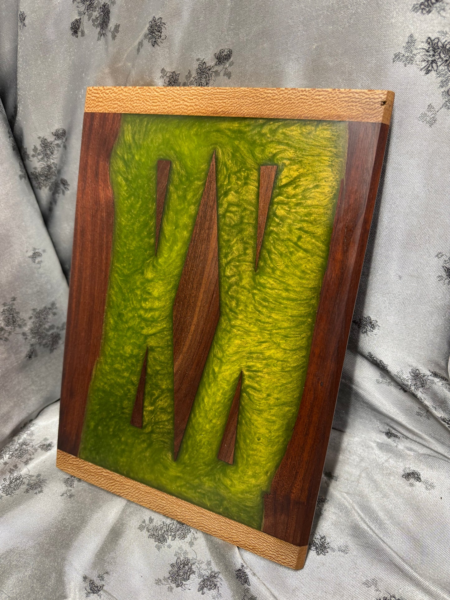 Charcuterie Board #180 - Medium - Black Walnut and Bird's Eye Maple