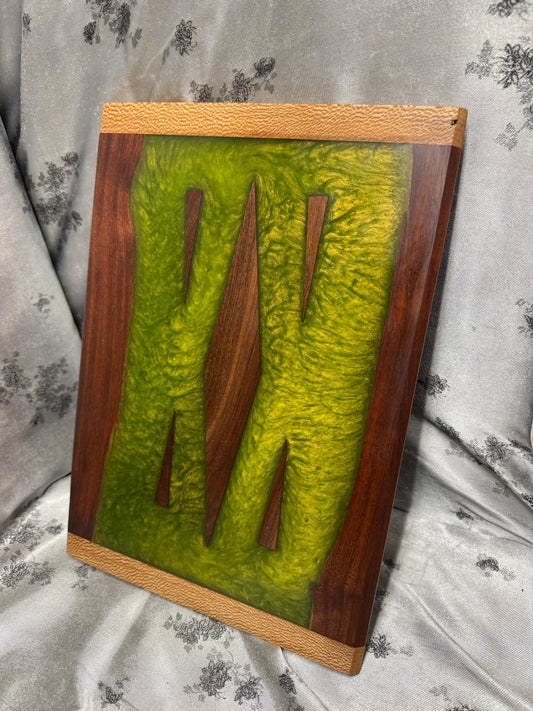 Charcuterie Board #180 - Medium - Black Walnut and Bird's Eye Maple