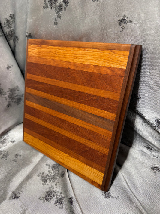Board #150 - Medium - African Mahogany, American Cherry and Walnut