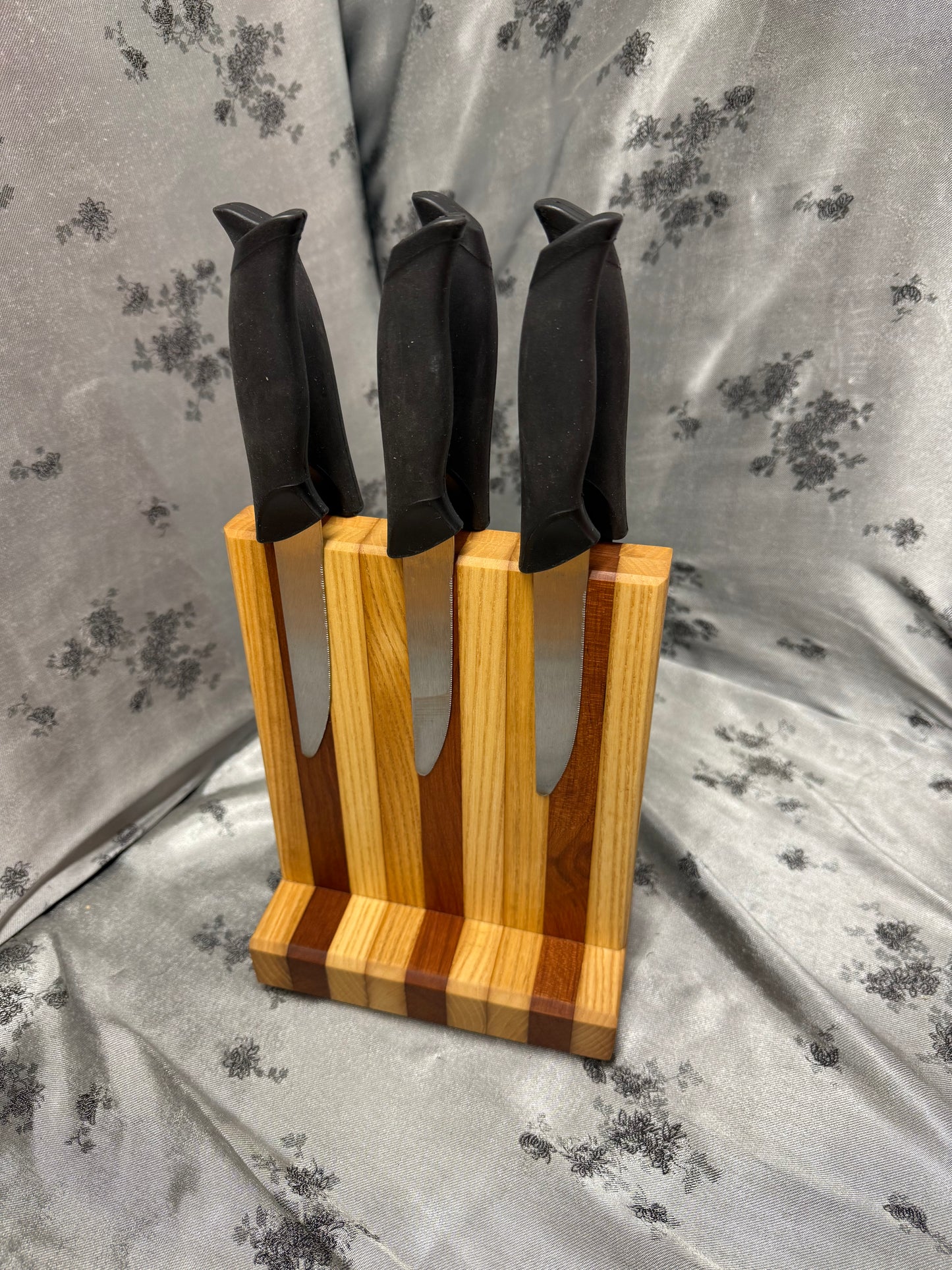 Knife Block #29 - Red Oak and American Cherry