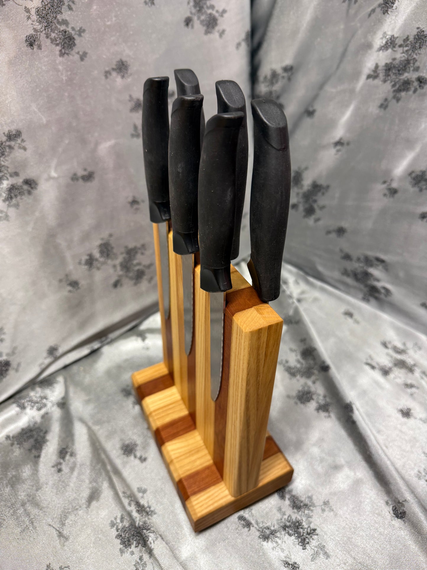 Knife Block #29 - Red Oak and American Cherry