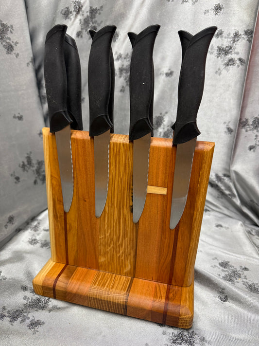 Knife Block #25 - Red Oak, White Oak, American Cherry and African Mahogany