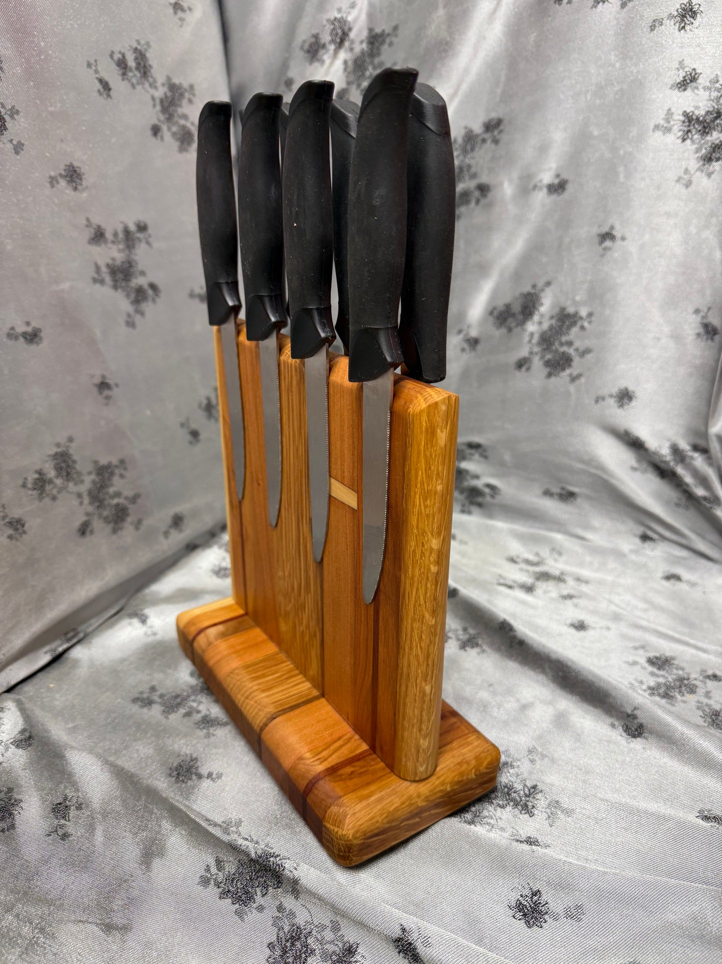 Knife Block #25 - Red Oak, White Oak, American Cherry and African Mahogany