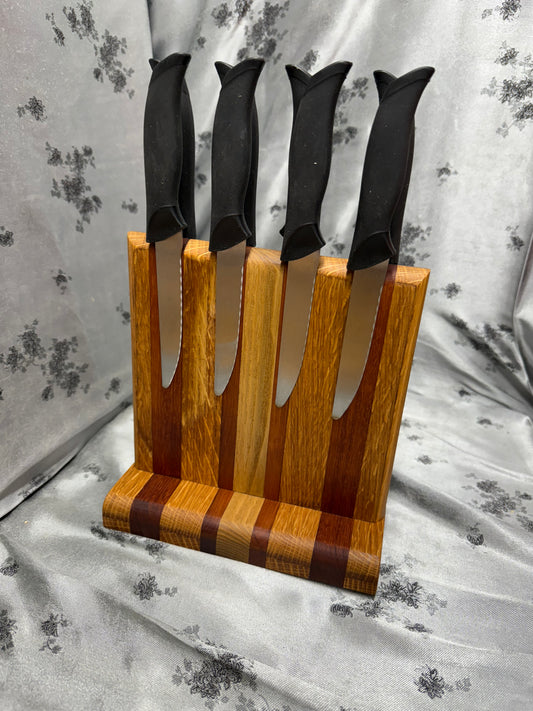 Knife Block #27 - Red Oak, White Oak and American Cherry
