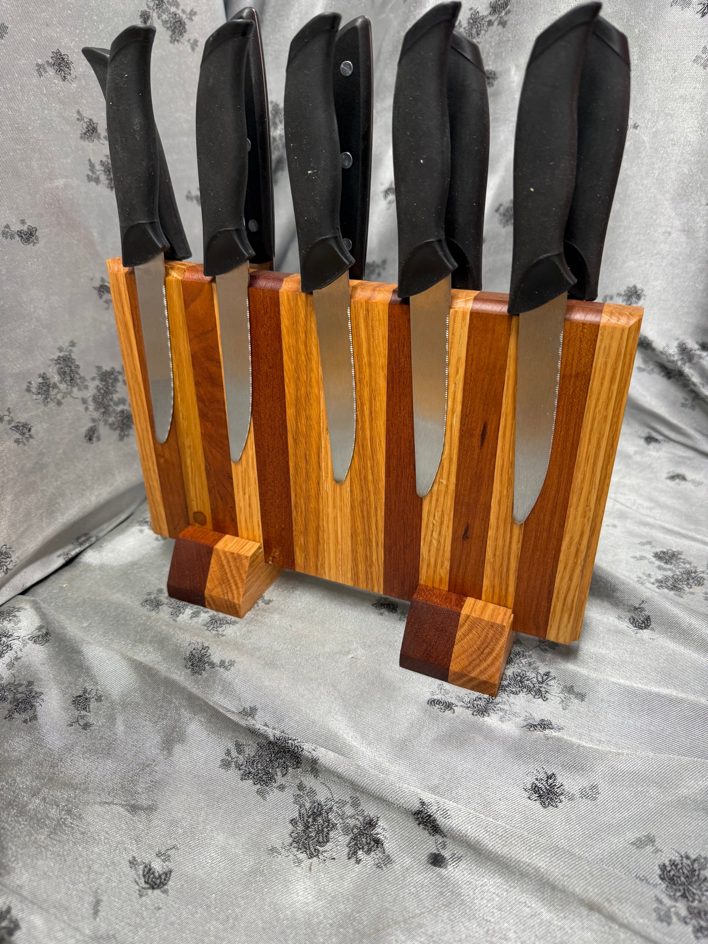 Knife Block #17 - Red Oak and American Cherry