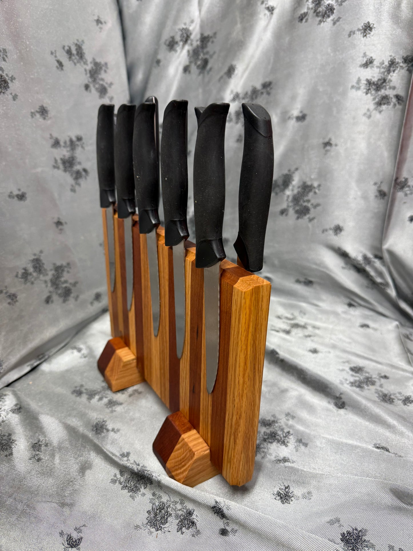 Knife Block #17 - Red Oak and American Cherry