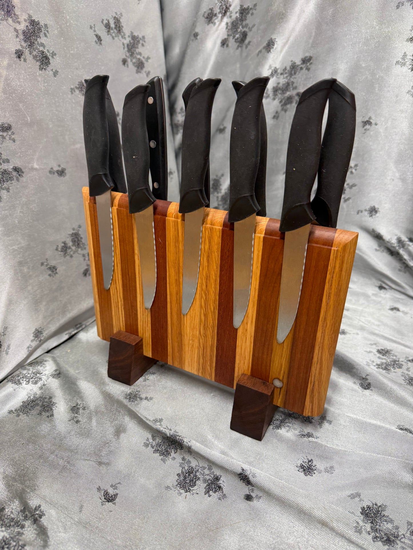Knife Block #18 - Red Oak and American Cherry