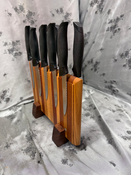 Knife Block #18 - Red Oak and American Cherry