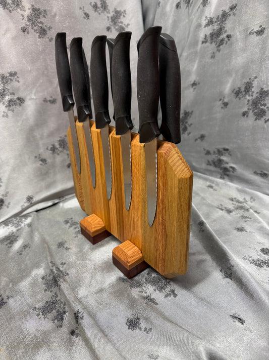 Knife Block #20 - Red Oak and White Oak