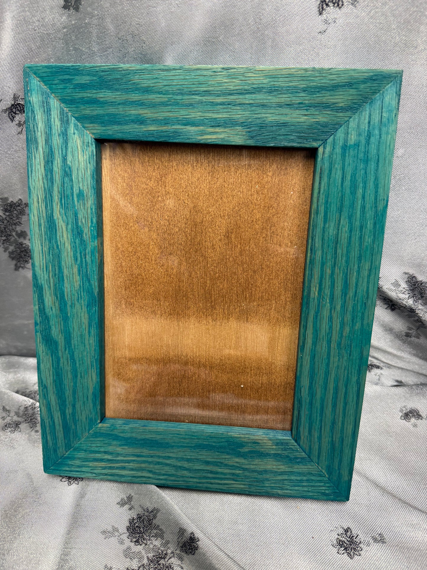5x7 Picture Frame #46 - Red Oak with Viridian Green Stain