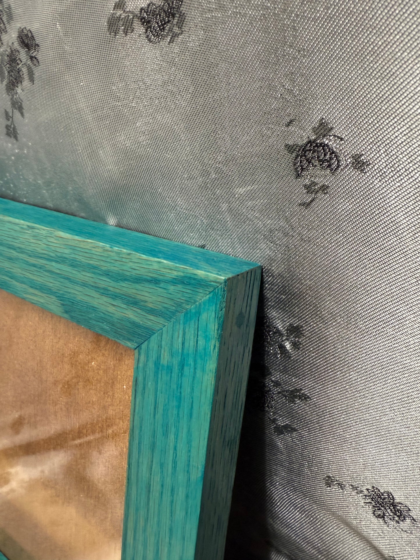 5x7 Picture Frame #46 - Red Oak with Viridian Green Stain