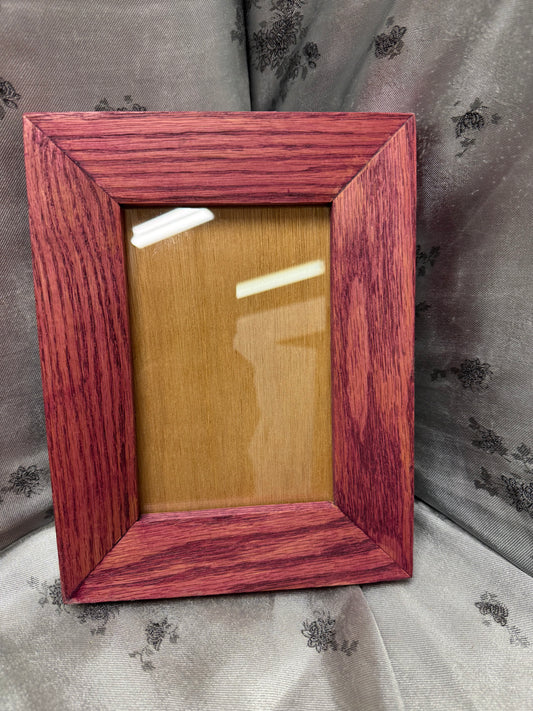 4x6 Picture Frame #48 - Red Oak with Cherry Blossom Stain