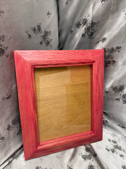 8x10 Picture Frame #51 - Red Oak with Blossom Pink Stain