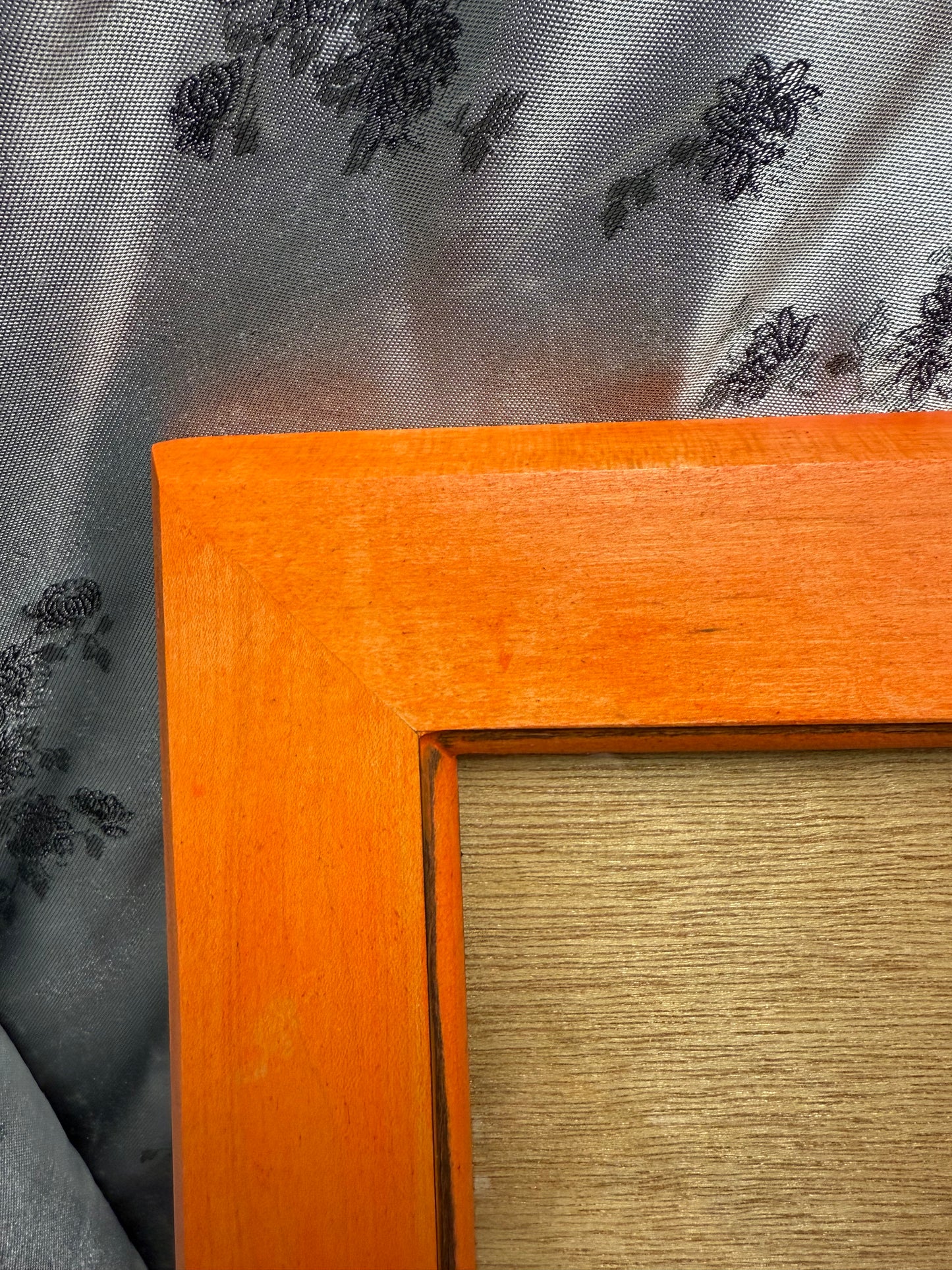 5x7 Picture Frame #52 - Red Oak with Fiesta Orange Stain